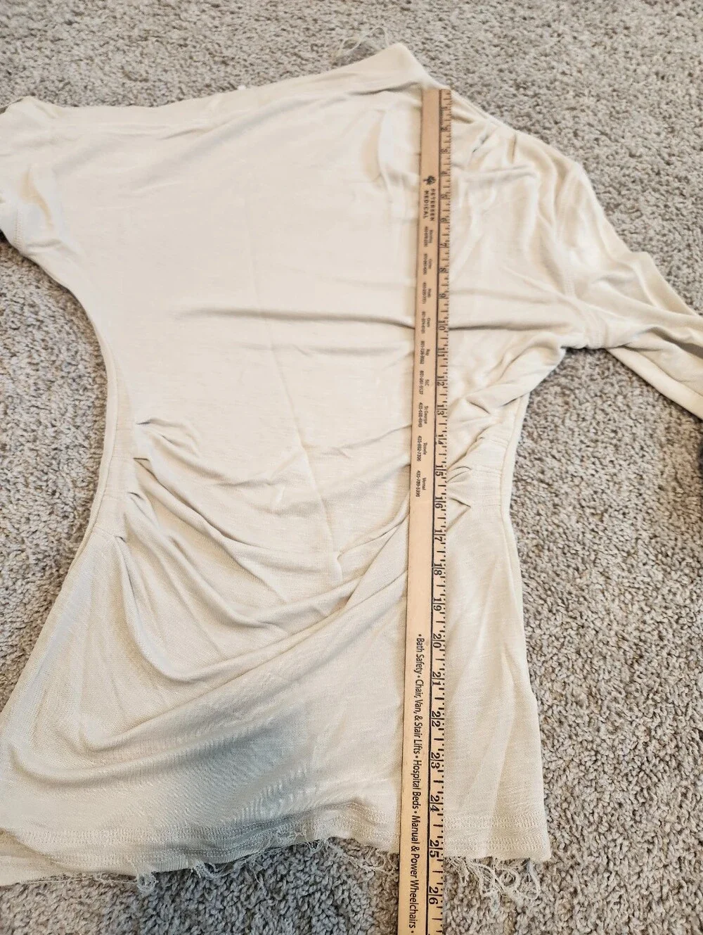 Free People All Day Tunic Off-Shoulder Cream Top Size Medium
